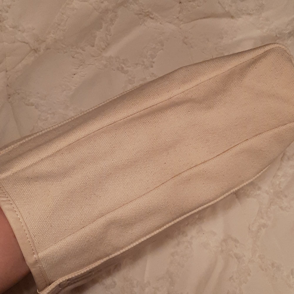 TORY BURCH Natural Canvas Logo Tote Bag - Picture 13 of 13